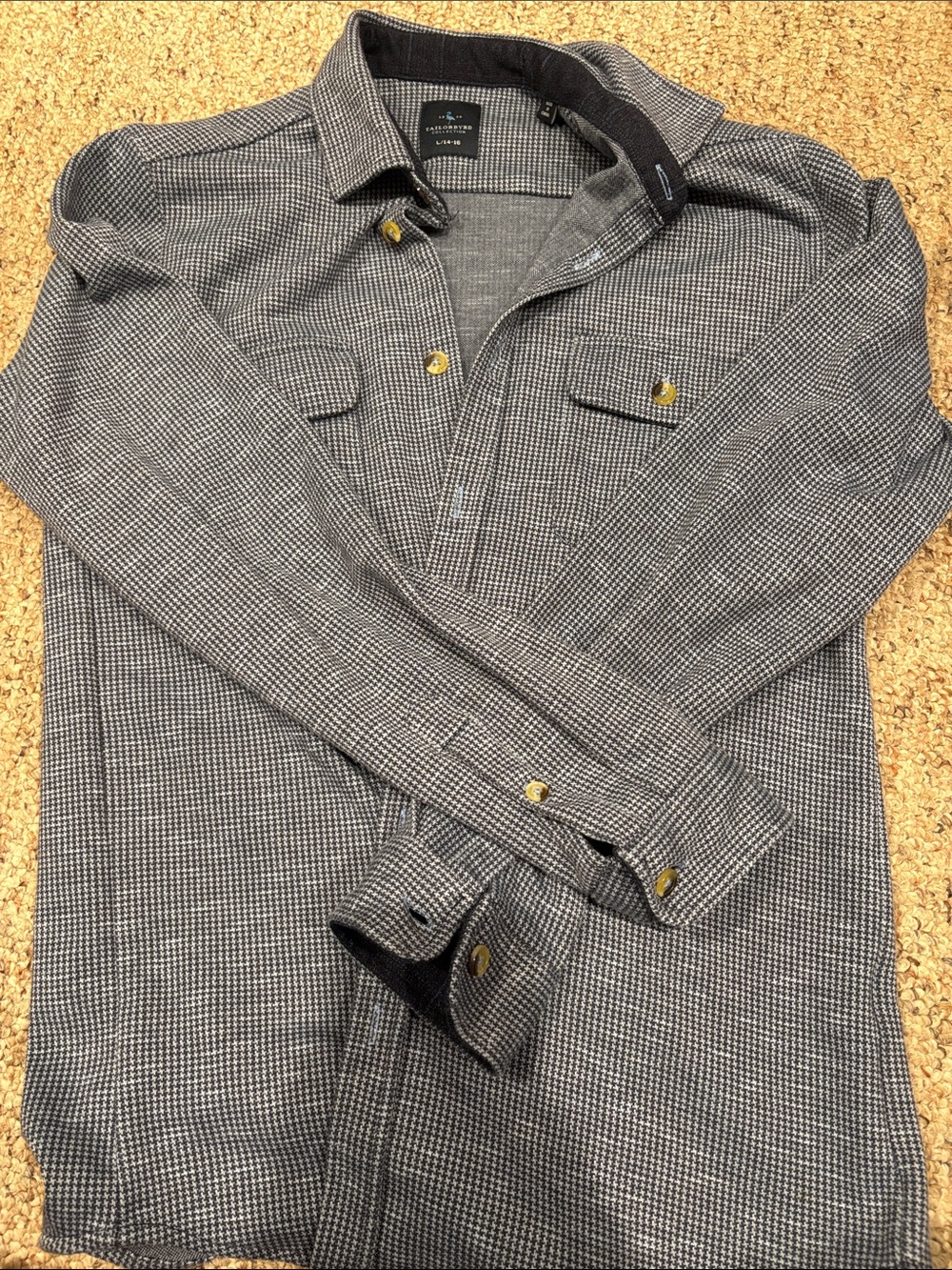 Boys Micro-Check Button-Up Shirt